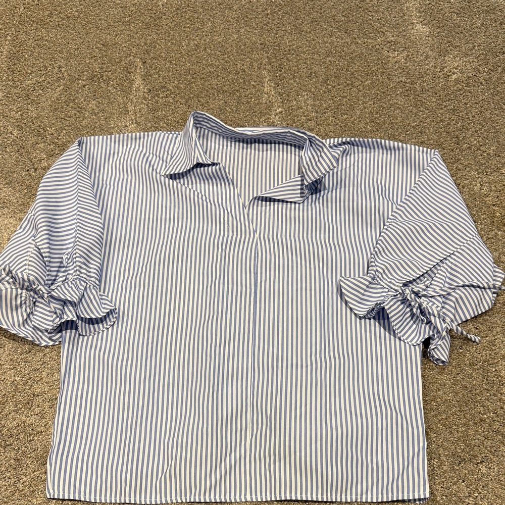 Striped Blue Women's Top